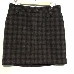 Eddie Bauer Wool Plaid Skirt Size P4
